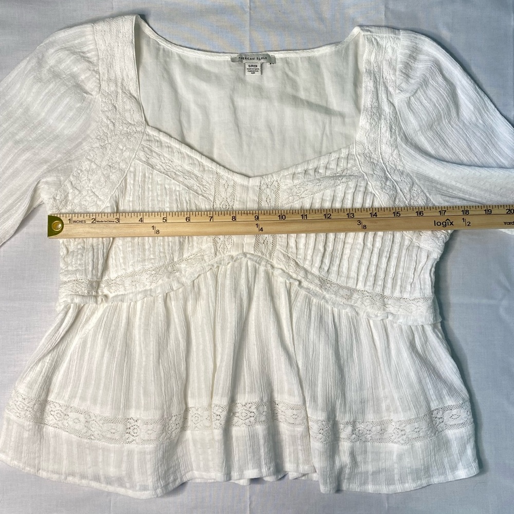 American Eagle Outfitters White Blouse - Picture 6 of 6